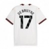 Manchester City Away Shirt 2023-24 with De Bruyne 17,White